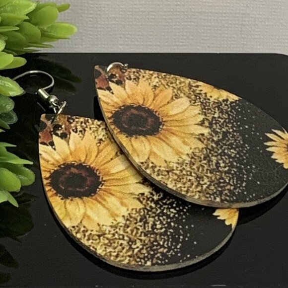 Sunflower Earring, Boho Earring, Flower Jewelry, Gift Idea, Bohoemian Earring - Picture 2 of 6